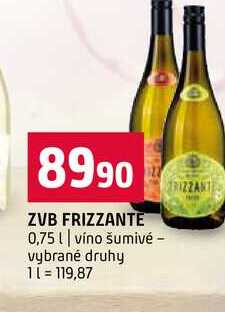 ZVB FRIZZANTE 0,75l víno šumivé vybrané druhy 
