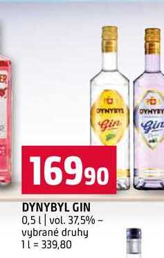 DYNYBYL GIN 0,5l vol. 37,5% vybrané druhy