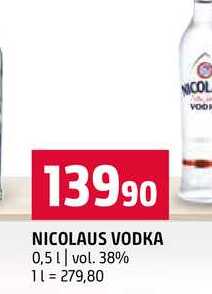 NICOLAUS VODKA 0,5l vol. 38%