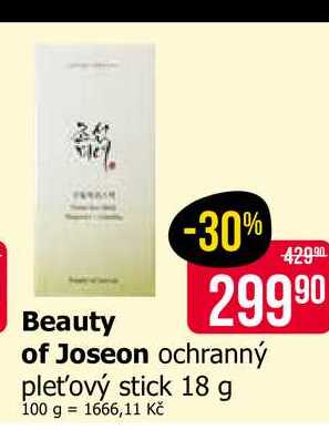 Beauty of Joseon ochranný pleťový stick 18 g 