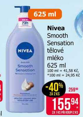 NIVEA tělové mléko Smooth Sensation 625 ml