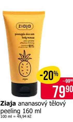 Ziaja ananasový tělový peeling 160 ml 