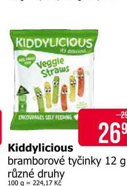 Kiddylicious bramborové tyčinky 12 g různé druhy 