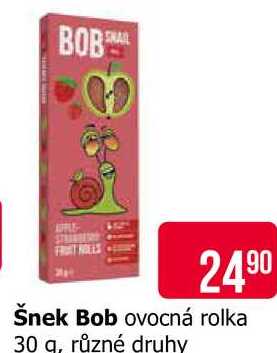 Šnek Bob ovocná rolka 30g