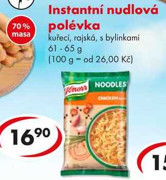 Instantní nudlová polévka, 61-65 g