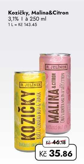 Kozičky, Malina&Citron 3,1% | à 250 ml  