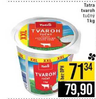 Tatra tvaroh tučný 1kg 