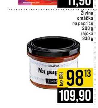 Živina omáčka na paprice 200 g rajská 330 g