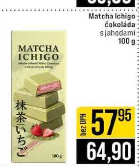 Matcha Ichigo čokoláda s jahodami 100 g