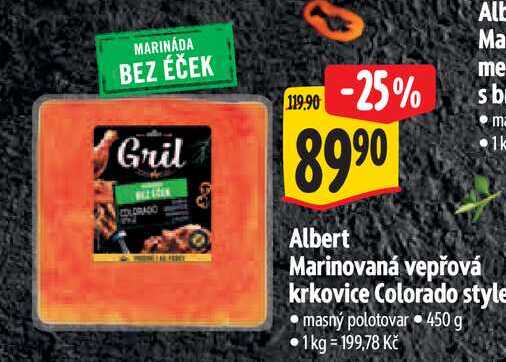   Albert Marinovaná vepřová krkovice Colorado style 450 g