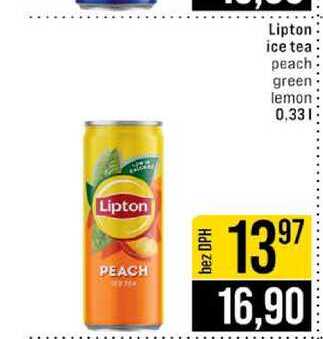 Lipton ice tea peach green lemon 0.33l