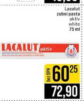 Lacalut zubní pasta aktiv white 75 ml 