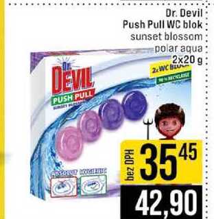 Dr. Devil Push Pull WC blok sunset blossom polar aqua 2x20 g