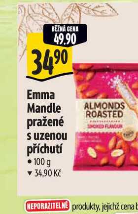  Emma Mandle pražené  s uzenou příchutí  100 g  
