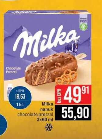 Milka nanuk chocolate pretzel 3x90 ml