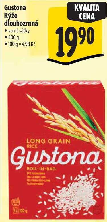Gustona Rýže dlouhozrnná, 400 g  