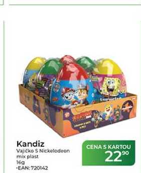 Kandiz Vajíčko S Nickelodeon mix plast 16g