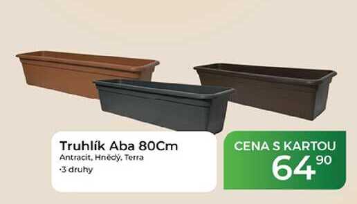 Truhlík Aba 80Cm Antracit, Hnědý, Terra
