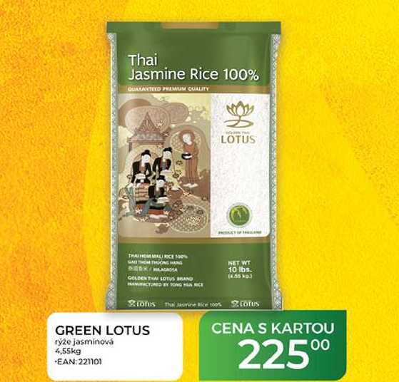 GREEN LOTUS rýže jasmínová 4,55kg