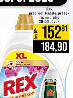 Rex praci gel, kapsle, prášek různé druhy 36-50 dávek 