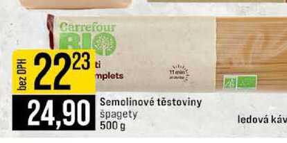 Semolinové těstoviny špagety 500 g