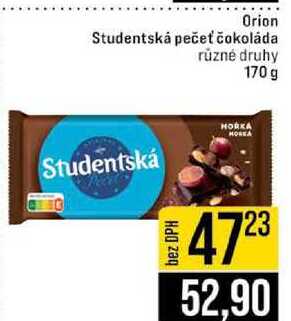 Orion Studentská pečeť čokoláda různé druhy 170 g 
