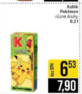Kubik Pokémon různé druhy 0,2l 