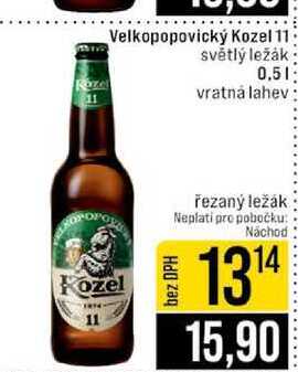 Velkopopovický Kozel 11 světlý ležák 0,5l