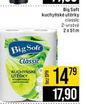 Big Soft kuchyňské utěrky classic 2-vrstvé 2x51m
