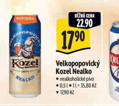   Velkopopovický Kozel Nealko 0,5 l