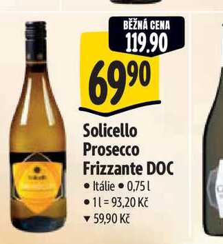   Solicello Prosecco Frizzante DOC  0,75 l