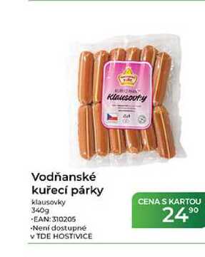 Vodňanské kuřecí párky klausovky 340g