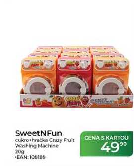 SweetNFun cukro hračka Crazy Fruit Washing Machine 20g