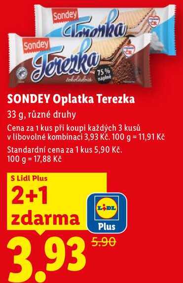 SONDEY Oplatka Terezka, 33 g