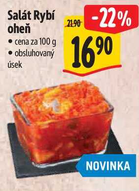 Salát Rybí oheň, cena za 100 g  