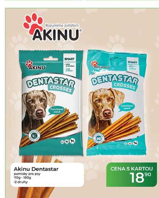Akinu Dentastar pamlsky pro psy 110g-180g