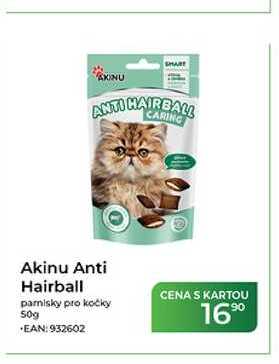 Akinu Anti Hairball pamlsky pro kočky 50g