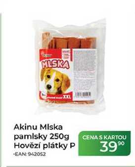 Akinu Miska pamlsky 250g Hovězí plátky