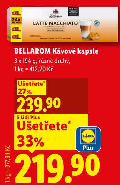BELLAROM Kávové kapsle, 3x 194 g