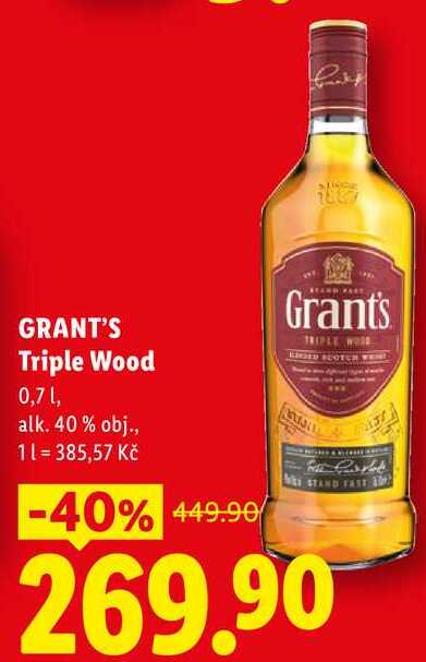 GRANT'S Triple Wood, 0,7 l