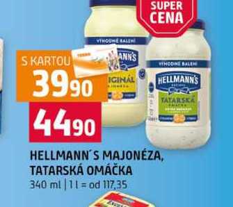 HELLMANN'S MAJONÉZA, TATARSKÁ OMÁČKA 340 ml 