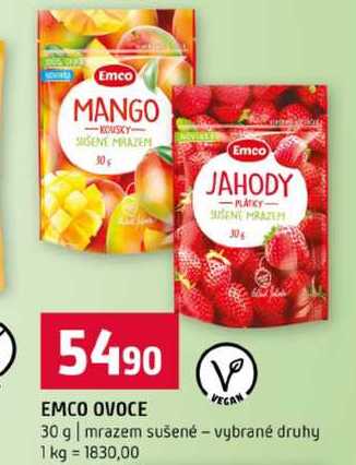 EMCO OVOCE 30 g mrazem sušené vybrané druhy 
