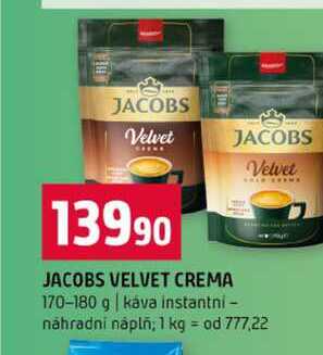 JACOBS VELVET CREMA 170-180 g 