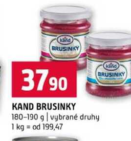 KAND BRUSINKY 180-190 g vybrané druhy