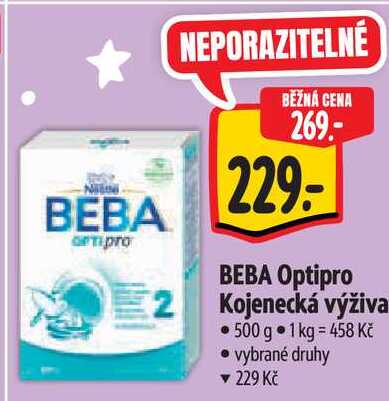 BEBA Optipro Kojenecká výživa, 500 g   