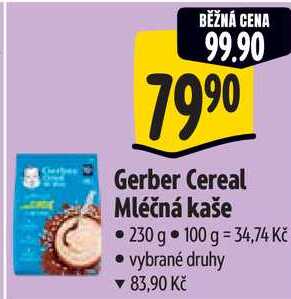 Gerber Cereal Mléčná kaše, 230 g   