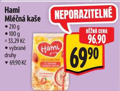 Hami Mléčná kaše, 210 g  