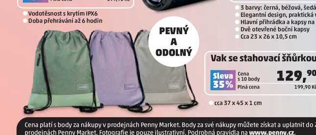 Vak se stahovací šňůrkou