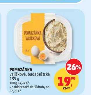 POMAZÁNKA VAJÍČKOVA POMAZÁNKA vajíčková, budapešťská 135g