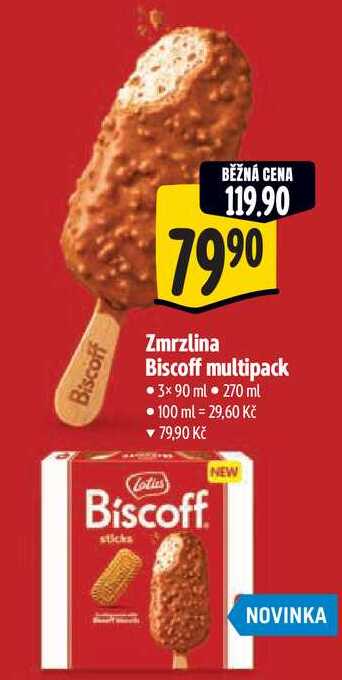 Zmrzlina Biscoff multipack, 3x 90 ml 